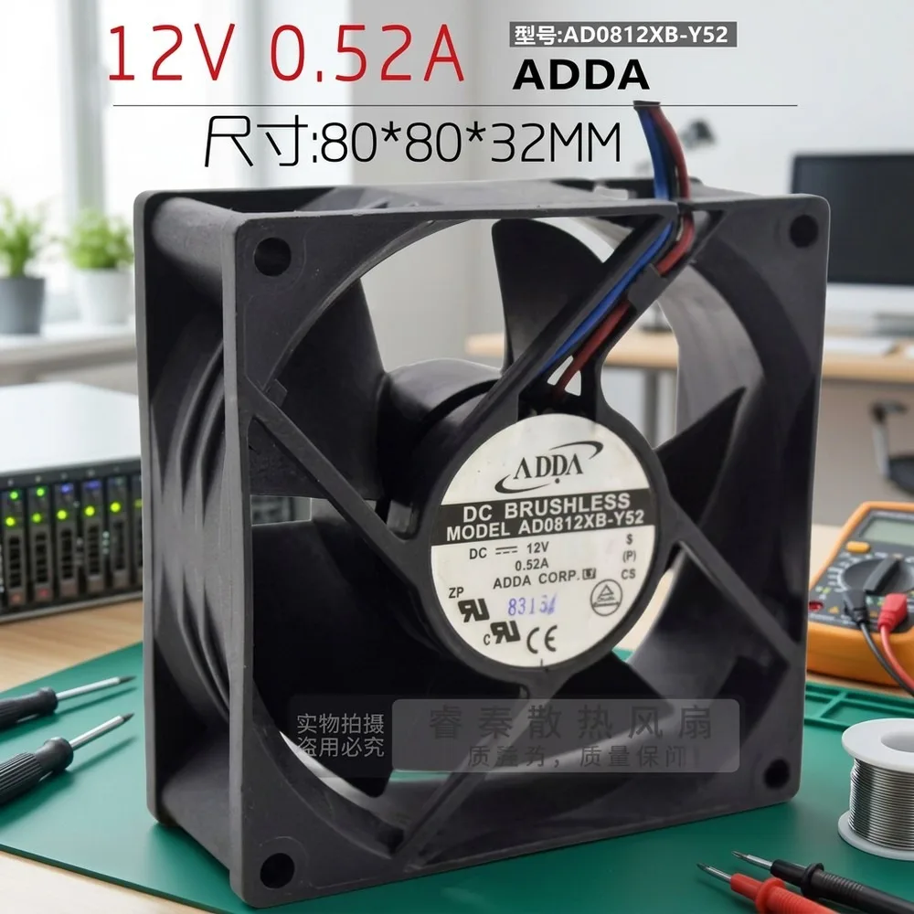 For ADDA AD0812XB-Y5 8032 DC12V 0.52A 8CM 3-Wire Ball Cooling Fan
For ADDA AD0812XB-Y5 8032 DC12V 0.52A 8CM 3-Wire Ball Cooling Fan
