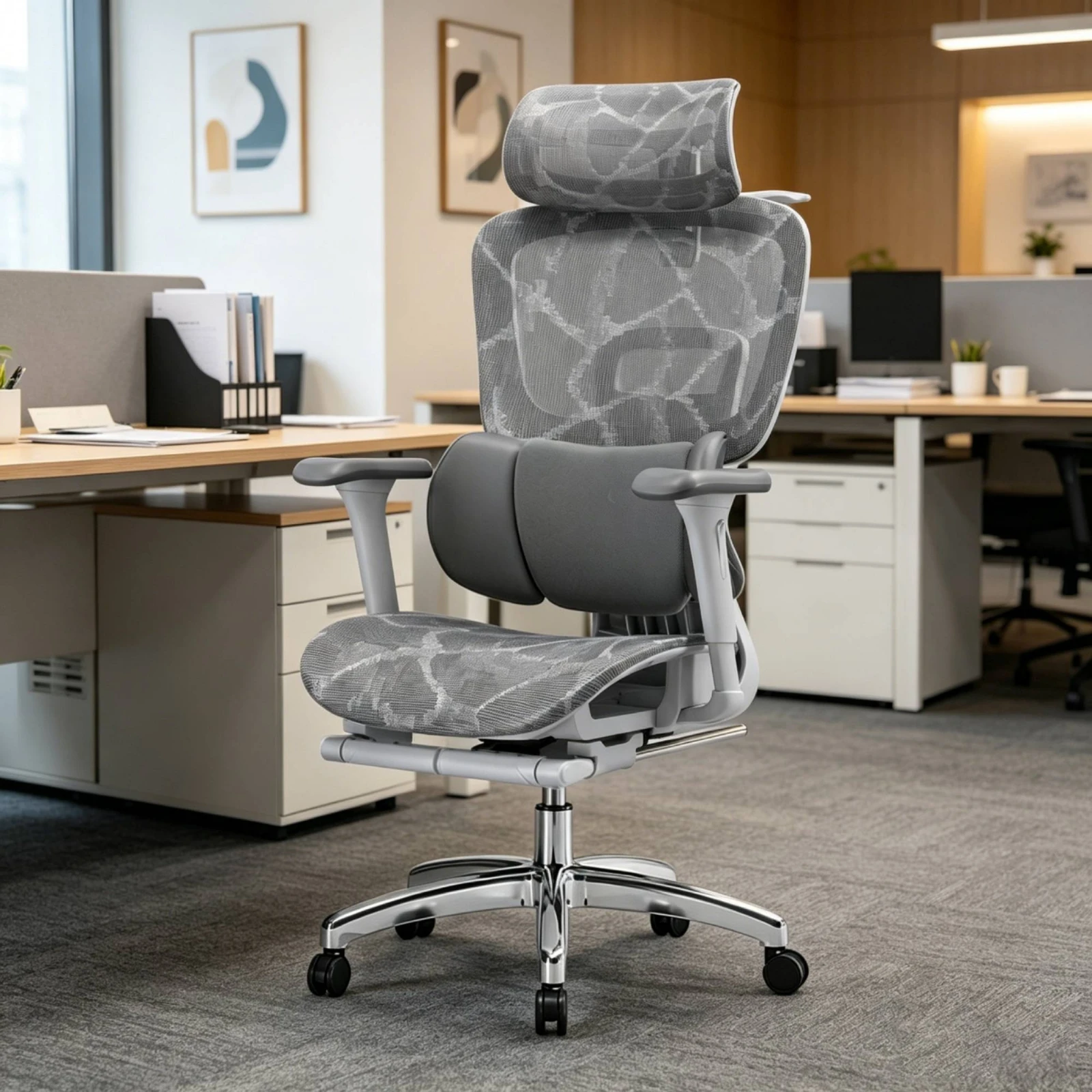 Ergonomic Mesh Office Chair Adjustable Armrests High-Back Mesh Chair Seating Furniture Heavy-Duty Build 120° Tilt
Ergonomic Mesh Office Chair Adjustable Armrests High-Back Mesh Chair Seating Furniture Heavy-Duty Build 120° Tilt