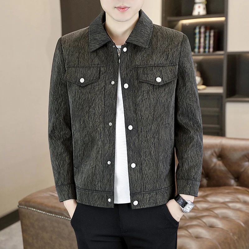 Autumn Winter Men's Striped Jacket High Quality Windproof Casual Business Jackets Slim Fit Single-breasted Office Social Coats
Autumn Winter Men's Striped Jacket High Quality Windproof Casual Business Jackets Slim Fit Single-breasted Office Social Coats