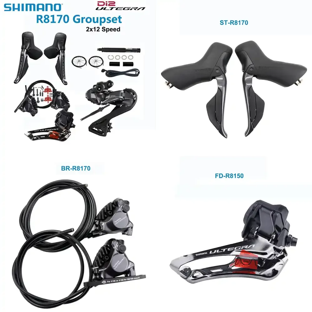 Ultegra Di2 R8170 Groupset 2x12s Electronic Part R8150 Front Rear Derailleur Hydraulic Disc Brake Road Bicycle set
Ultegra Di2 R8170 Groupset 2x12s Electronic Part R8150 Front Rear Derailleur Hydraulic Disc Brake Road Bicycle set