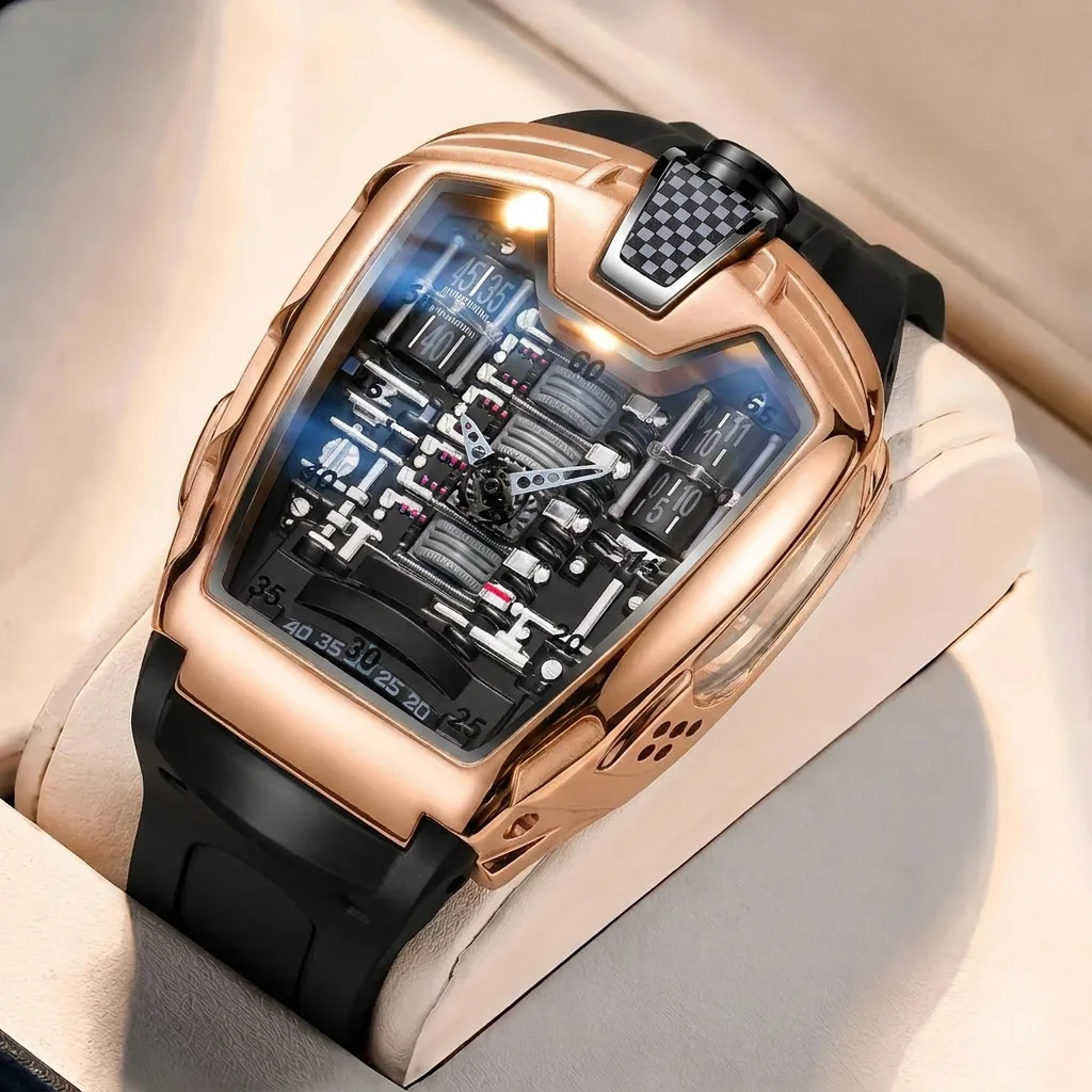 1pcs Men's Gray Rose Gold Silicone Band Luxury Business Tonneau Quartz Watch for Party Holiday Gift
1pcs Men's Gray Rose Gold Silicone Band Luxury Business Tonneau Quartz Watch for Party Holiday Gift
