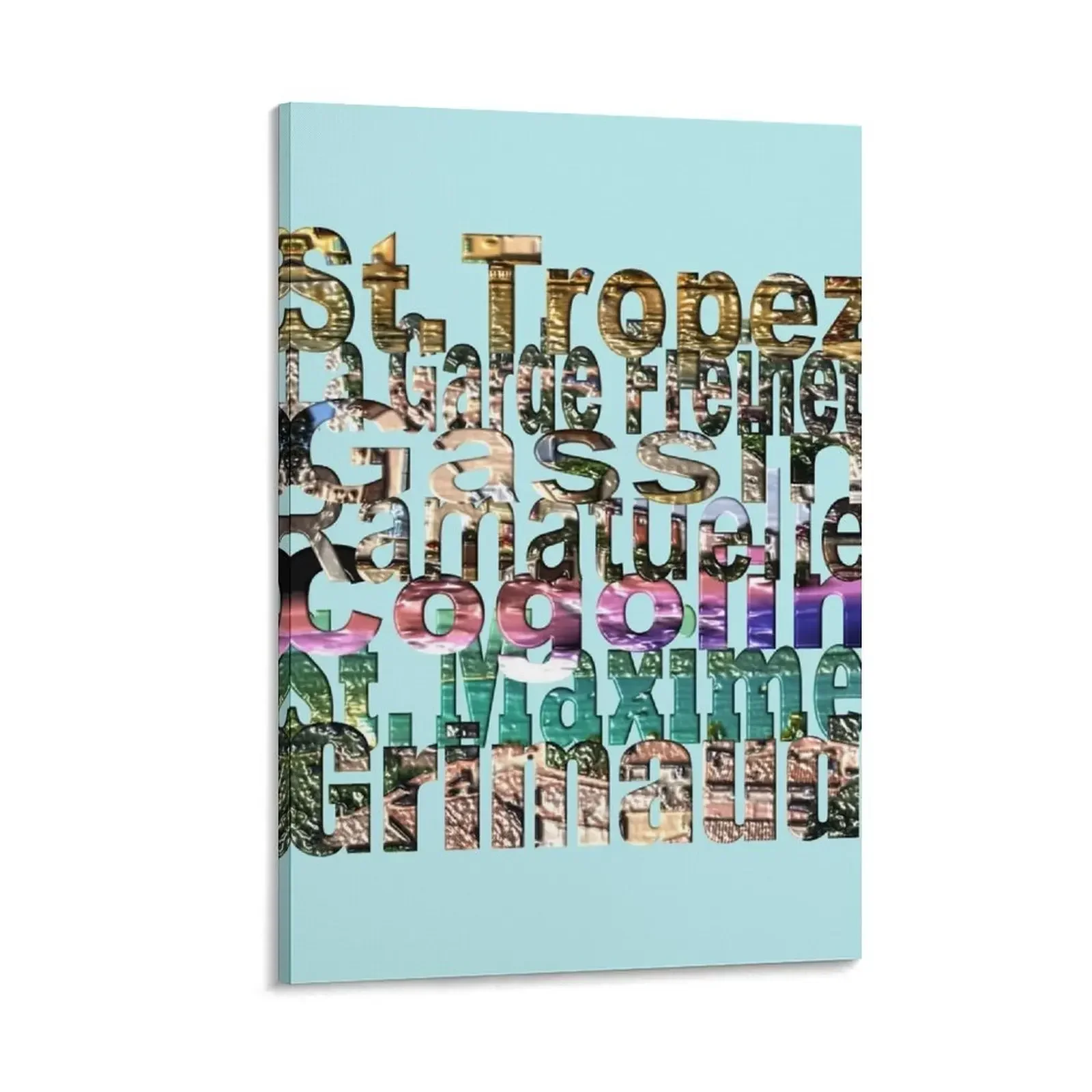 St. Tropez, Grimaud, Cogolin, La Garde Freinet, St. Maxime, Gassin, Ramatuelle Canvas Painting Posters on the wall 
St. Tropez, Grimaud, Cogolin, La Garde Freinet, St. Maxime, Gassin, Ramatuelle Canvas Painting Posters on the wall