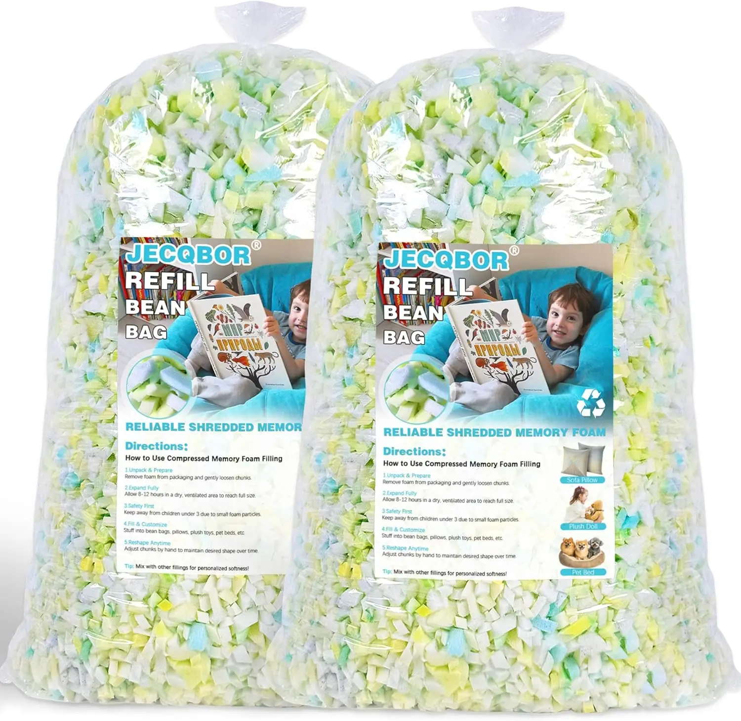 10lbs Shredded Memory Foam Filling for Bean Bag Chair, High Density Refill Premium Stuffing
10lbs Shredded Memory Foam Filling for Bean Bag Chair, High Density Refill Premium Stuffing