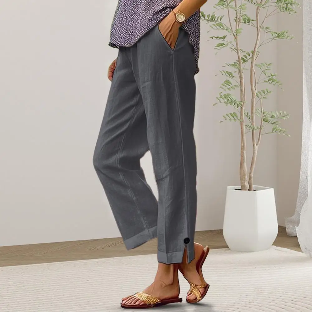2026 Women Pants Elastic Mid-rise Loose Fit Casual Trousers Pure Color Straight Leg Long Pants Travel Work School Daily Wear
2026 Women Pants Elastic Mid-rise Loose Fit Casual Trousers Pure Color Straight Leg Long Pants Travel Work School Daily Wear