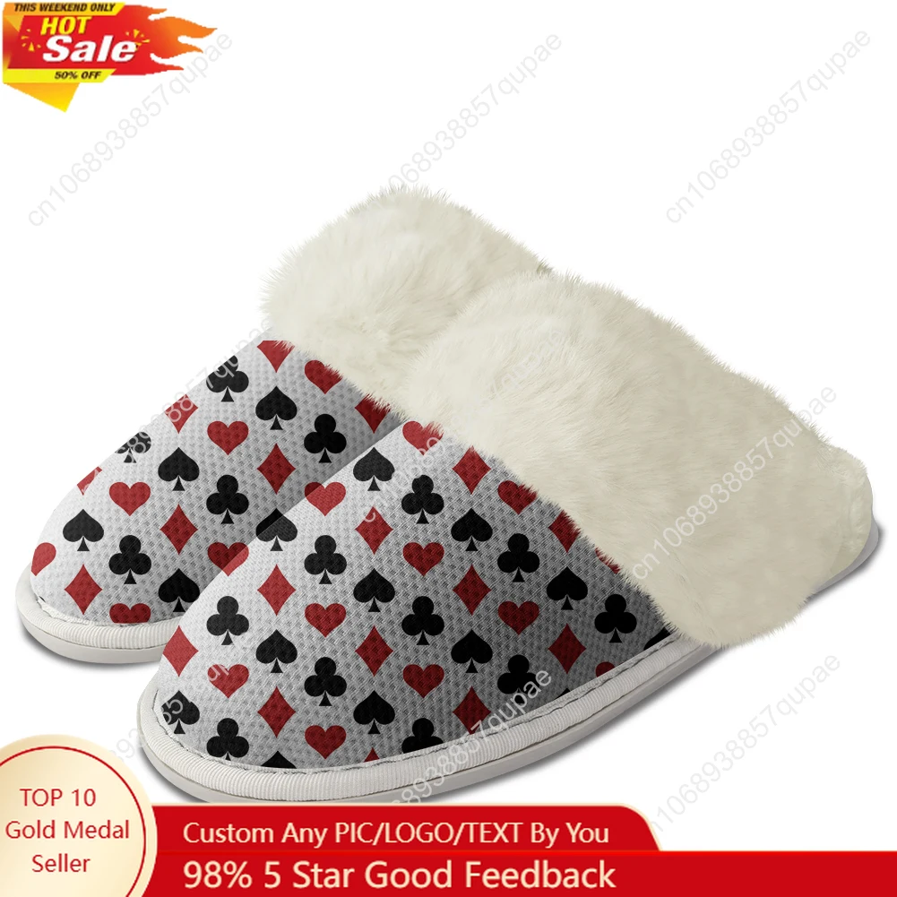 Playing Card White Cloth 3D Print Plush Slippers Keep Warm Shoes Men Women Retro Cosplay Breathable Home Cotton Thermal Slipper
Playing Card White Cloth 3D Print Plush Slippers Keep Warm Shoes Men Women Retro Cosplay Breathable Home Cotton Thermal Slipper