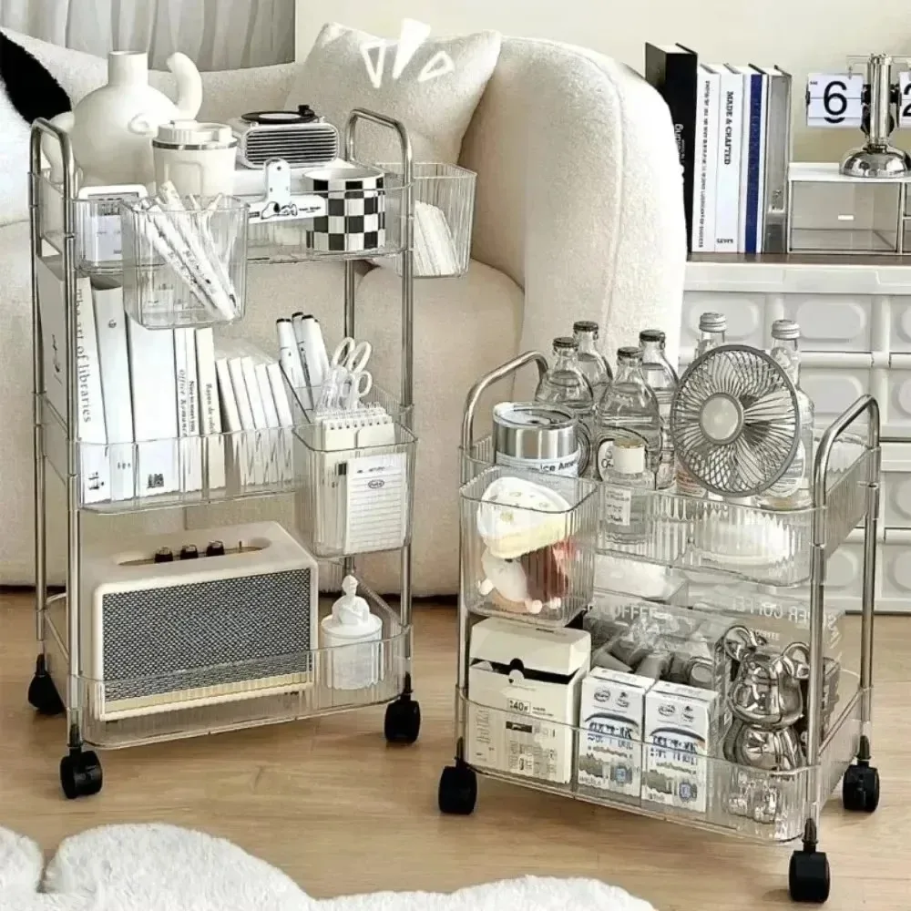 Transparent Storage Rolling Cart Acrylic Large Capacity Snack Carts Simple Miscellaneous Storage Racks Bathroom Cart Organizer
Transparent Storage Rolling Cart Acrylic Large Capacity Snack Carts Simple Miscellaneous Storage Racks Bathroom Cart Organizer
