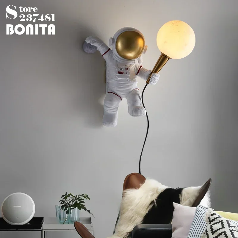 Astronaut Wall Lamp Moon Exploration Wall Sconces Resin 3D Printing Lunar Wall Lights Spaceman Travelling Decoration Lamp
Astronaut Wall Lamp Moon Exploration Wall Sconces Resin 3D Printing Lunar Wall Lights Spaceman Travelling Decoration Lamp