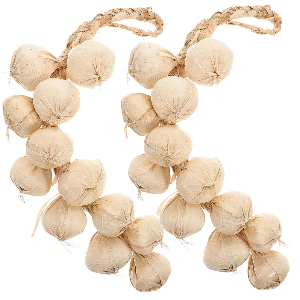 2 Pcs Faux Braided Garlic Simulated Hanging Skewers Artificial Vegetable Decoration
2 Pcs Faux Braided Garlic Simulated Hanging Skewers Artificial Vegetable Decoration