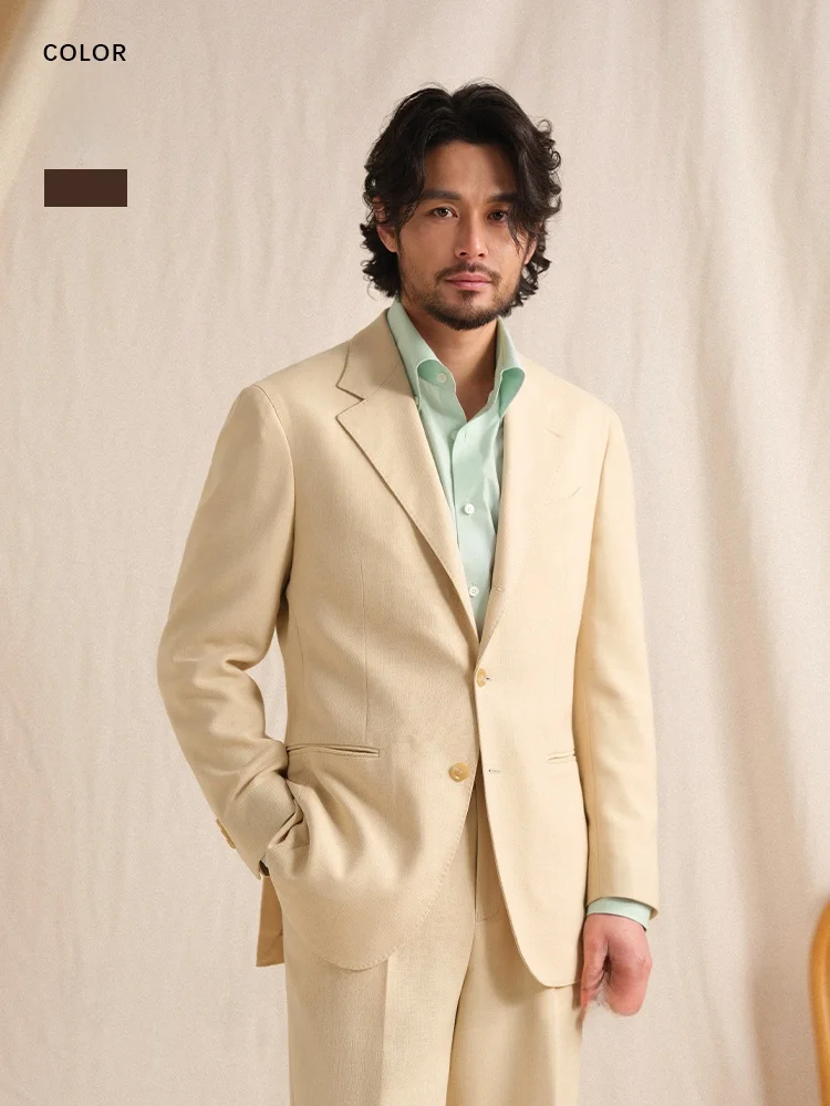 CULTUM Men's Casual Linen Silk Twill Suit Set Comfortable Spring Summer Business Gentleman Style Four Seasons Polyester Blend
CULTUM Men's Casual Linen Silk Twill Suit Set Comfortable Spring Summer Business Gentleman Style Four Seasons Polyester Blend