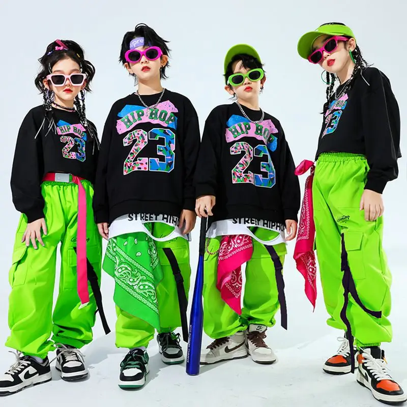Kids Hip Hop Clothing Green Oversize CropTops Streetwear Casual Pockets Cargo Pants for Girl Boy Jazz Dance Costume Clothes
Kids Hip Hop Clothing Green Oversize CropTops Streetwear Casual Pockets Cargo Pants for Girl Boy Jazz Dance Costume Clothes