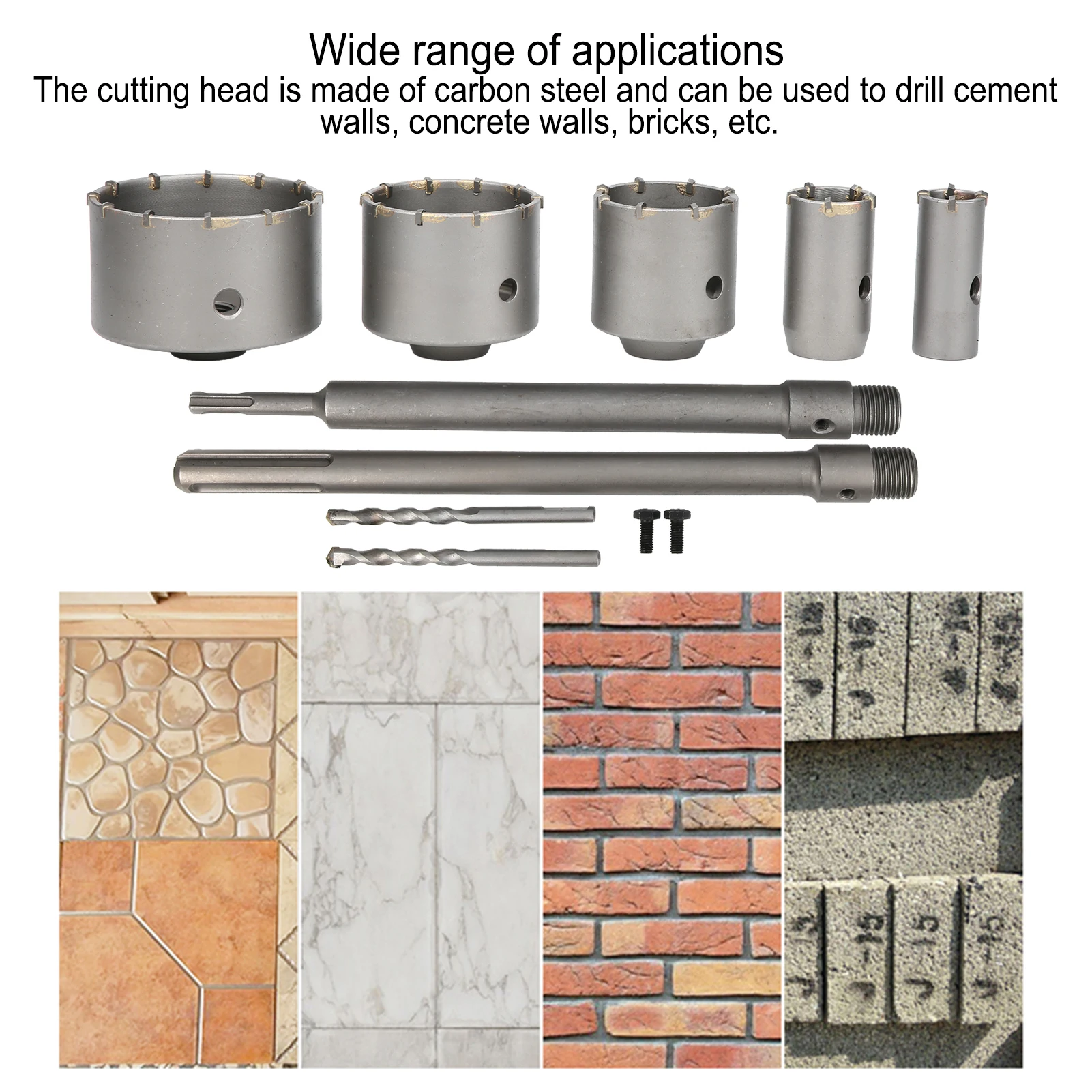 Carbon Steel Hole Saw /Set Wall Hole Saw Concrete Cement Cutting Tool Carbon Steel with Shank Wall Hole Cutting Tool
Carbon Steel Hole Saw /Set Wall Hole Saw Concrete Cement Cutting Tool Carbon Steel with Shank Wall Hole Cutting Tool