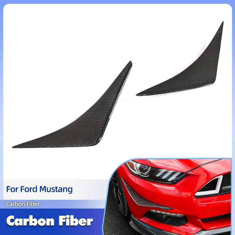 Front Bumper Canards Full Carbon Fiber for Ford Mustang 2015-2017 Racing Side Fender Air Vent Cover Trims Blades Fins Body Kits
Front Bumper Canards Full Carbon Fiber for Ford Mustang 2015-2017 Racing Side Fender Air Vent Cover Trims Blades Fins Body Kits