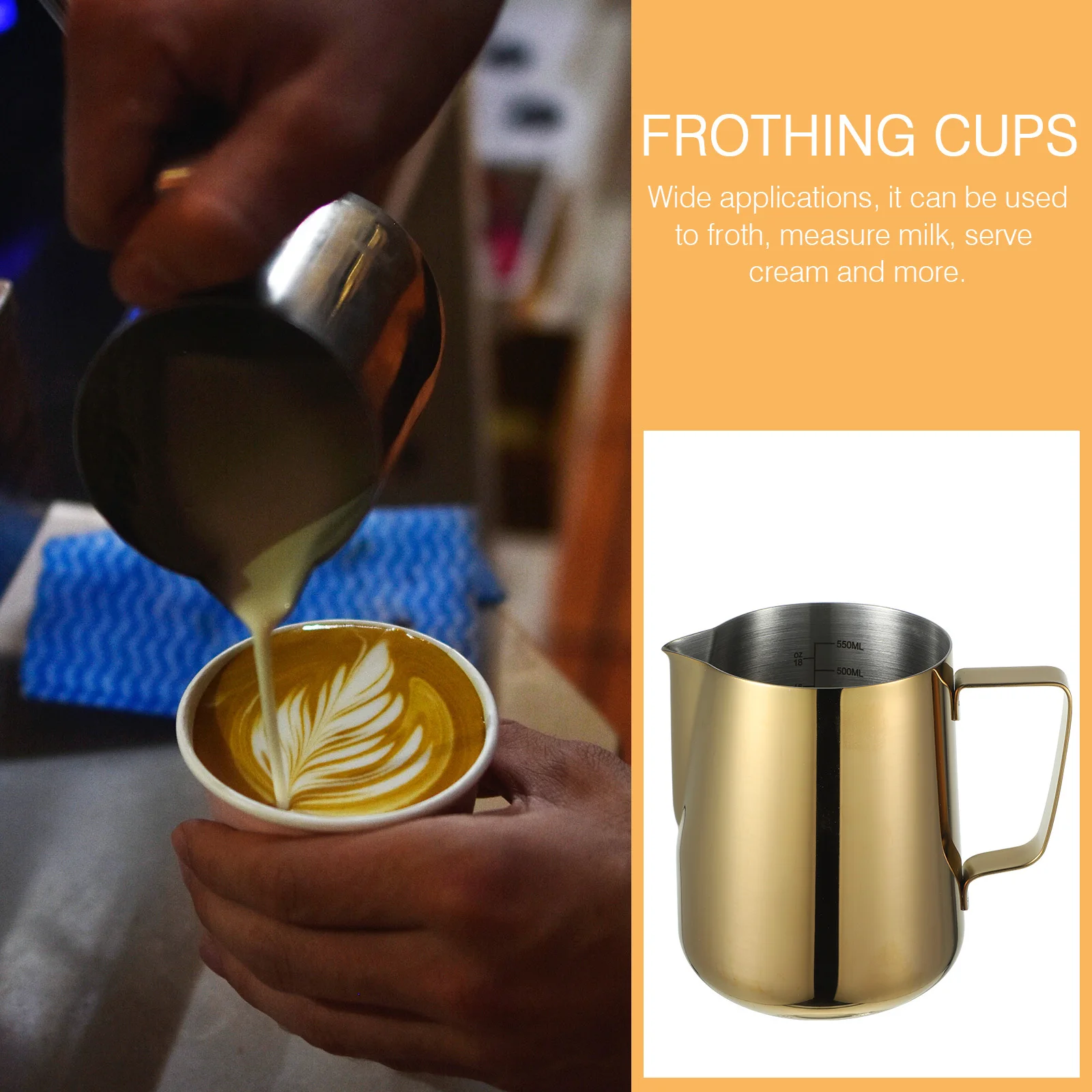 Heavy Duty Stainless Steel Milk Frother Cup 500Ml Espresso Steaming Pitcher for Latte Cappuccino Professional Coffee Maker
Heavy Duty Stainless Steel Milk Frother Cup 500Ml Espresso Steaming Pitcher for Latte Cappuccino Professional Coffee Maker