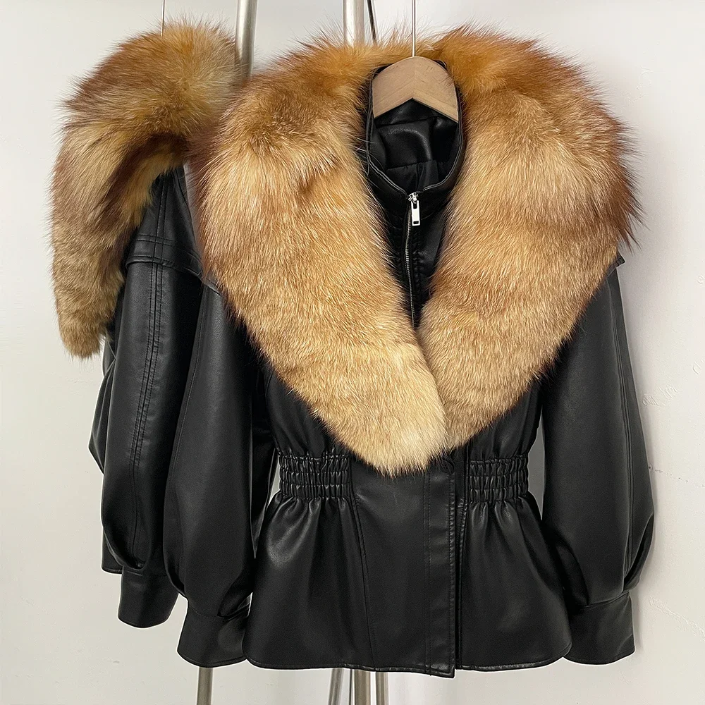 Women's PU Leather Jacket Leather & Fur Fashion Women's Natural Fur Coat Leather Top Reality Fur Coat Outerwear New Product Lady
Women's PU Leather Jacket Leather & Fur Fashion Women's Natural Fur Coat Leather Top Reality Fur Coat Outerwear New Product Lady