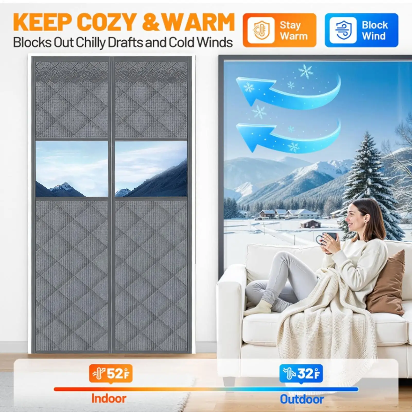 Изолированная дверная крышка, магнитный утолщенный барьер с прозрачным окном, устойчивая к атмосферным воздействиям крышка передней двери для зимнего домашнего входной дверной проем
Изолированная дверная крышка, магнитный утолщенный барьер с прозрачным окном, устойчивая к атмосферным воздействиям крышка передней двери для зимнего домашнего входной дверной проем