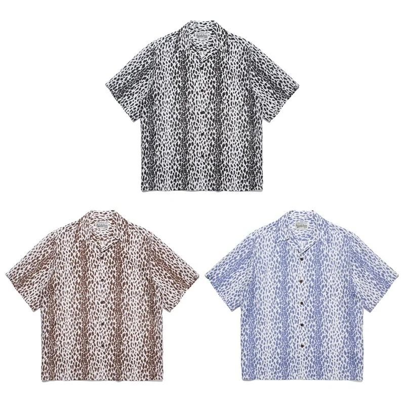 Street Vintage WACKO MARIA Leopard Hawaii Short Sleeve Shirt Summer New Best Quality Mens Womens Cuban Neck Shirt
Street Vintage WACKO MARIA Leopard Hawaii Short Sleeve Shirt Summer New Best Quality Mens Womens Cuban Neck Shirt