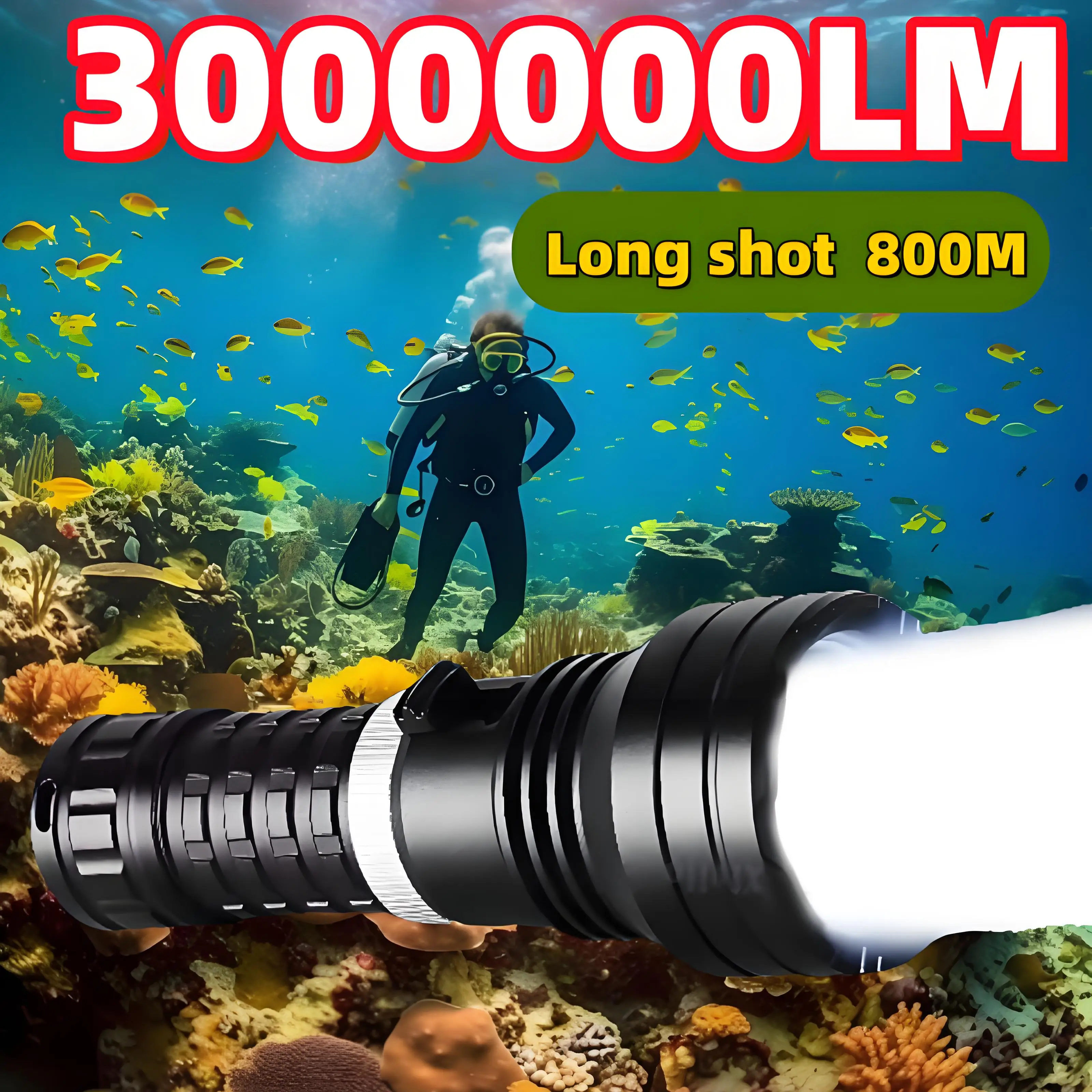 3000000LM Профессиональный светодиодный фонарик для дайвинга, магнитный переключатель управления, подводная работа, 18650, перезаряжаемый фонарь дальнего действия
3000000LM Профессиональный светодиодный фонарик для дайвинга, магнитный переключатель управления, подводная работа, 18650, перезаряжаемый фонарь дальнего действия