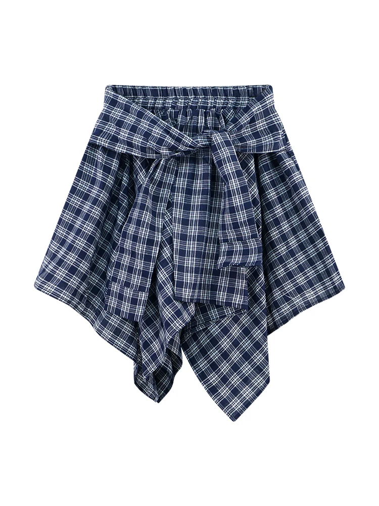 Trendy Irregular Plaid Blue Skirt Women's Summer A-Line Skirt with Belt ort Skirt Dr for Young Girls
Trendy Irregular Plaid Blue Skirt Women's Summer A-Line Skirt with Belt ort Skirt Dr for Young Girls