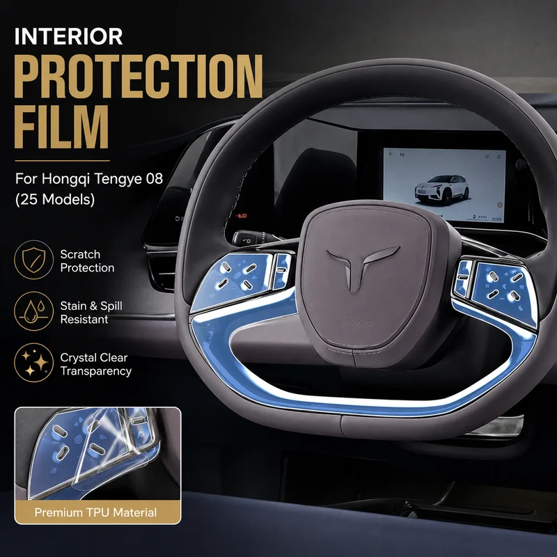 Interior Protection Film For 25 Models of Hongqi Tengye 08 Center Console Gear Shift Screen Navigation - TPU Car Accessories
Interior Protection Film For 25 Models of Hongqi Tengye 08 Center Console Gear Shift Screen Navigation - TPU Car Accessories