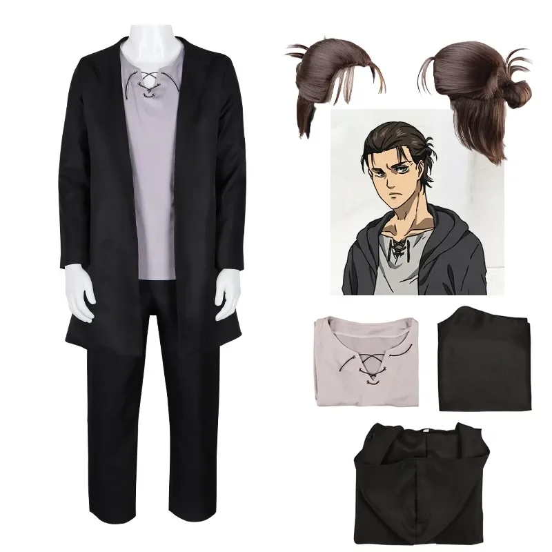 Eren Jaeger Cosplay Costume Anime Attack on Titan Wig Suits Halloween Eren Yeager Cosplay Costume Black Long Trench Coat Adult
Eren Jaeger Cosplay Costume Anime Attack on Titan Wig Suits Halloween Eren Yeager Cosplay Costume Black Long Trench Coat Adult