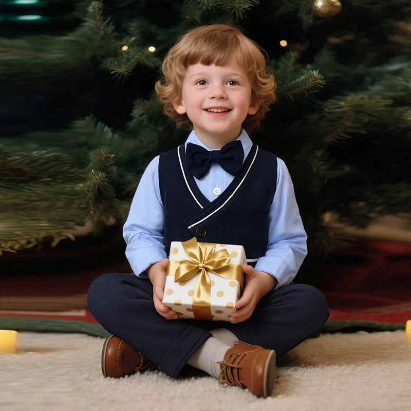 New Kids Boys 3PCS Formal Suit Set Solid Color Vest Shirt Pants Baby 1st Birthday Wedding Party Gentleman Outfit Pageboy Clothes
New Kids Boys 3PCS Formal Suit Set Solid Color Vest Shirt Pants Baby 1st Birthday Wedding Party Gentleman Outfit Pageboy Clothes