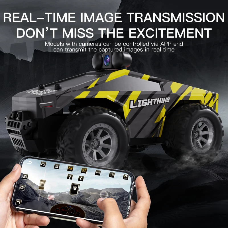 RC Monster Truck with HD Camera, 1:28 Scale, 2.4GHz WiFi App Control, LED Lights, Real-Time Image Transmission,
RC Monster Truck with HD Camera, 1:28 Scale, 2.4GHz WiFi App Control, LED Lights, Real-Time Image Transmission,