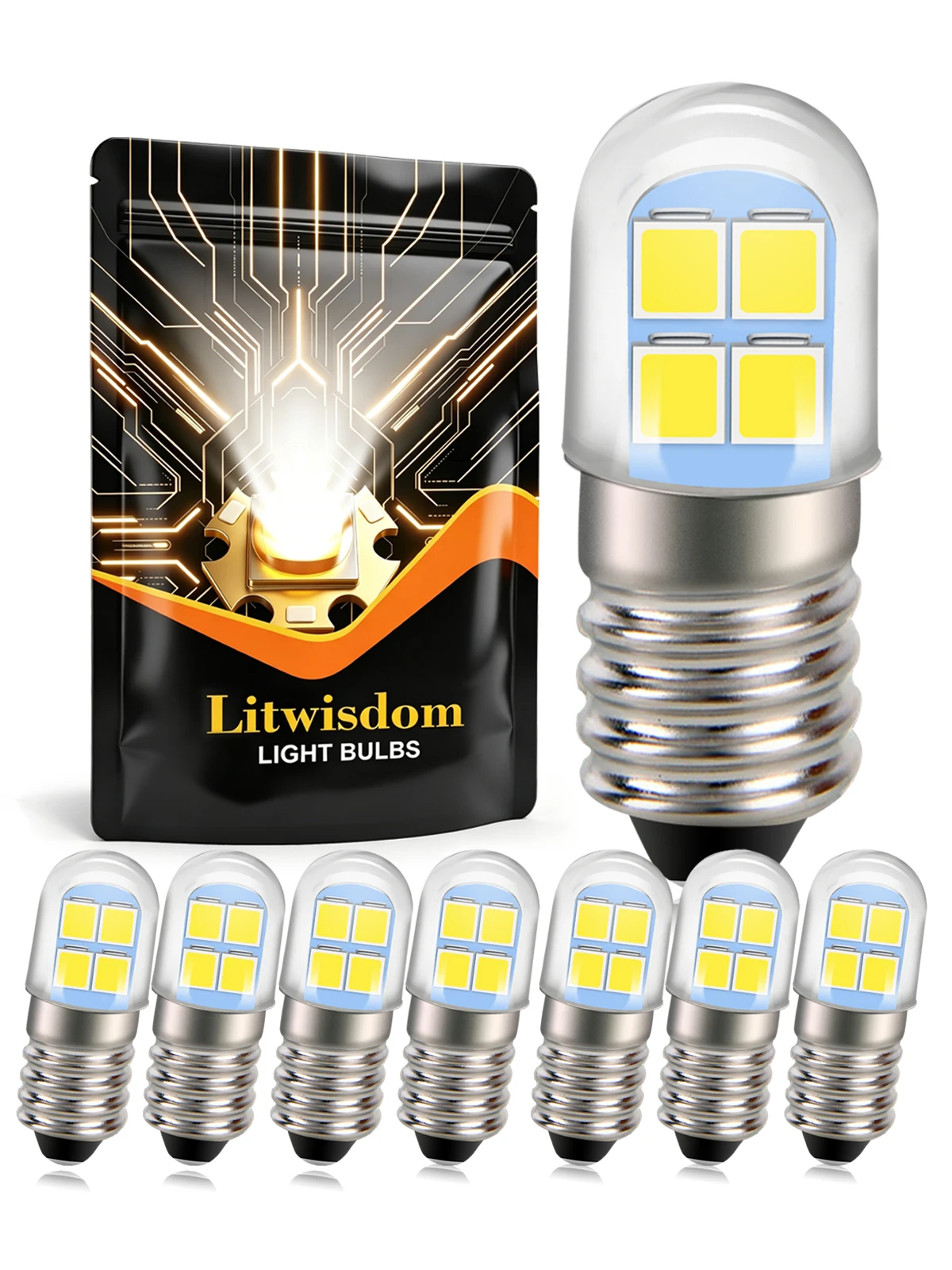 E10 Screw Base LED Bulb 4-6V 2835 SMD Torch Lamp Replacement 240LM High Bright White Warm Light for Flashlight Bike Camping
E10 Screw Base LED Bulb 4-6V 2835 SMD Torch Lamp Replacement 240LM High Bright White Warm Light for Flashlight Bike Camping