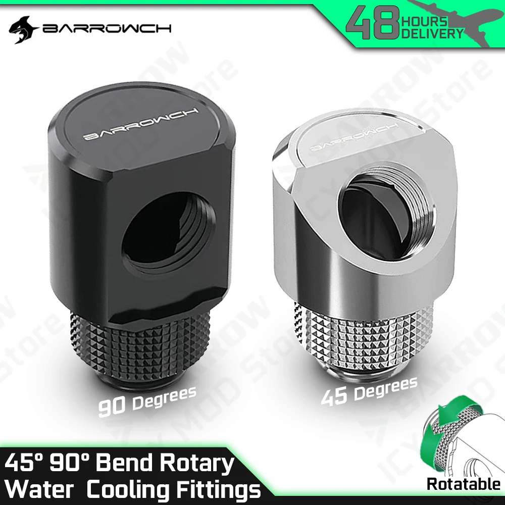 Barrowch 90 Degree/45 Degree Torque Bending Fittings G1/4 "brass Water Cooling 90° Steering Rotary Connector PC Case MOD FBWT-MR
Barrowch 90 Degree/45 Degree Torque Bending Fittings G1/4 "brass Water Cooling 90° Steering Rotary Connector PC Case MOD FBWT-MR