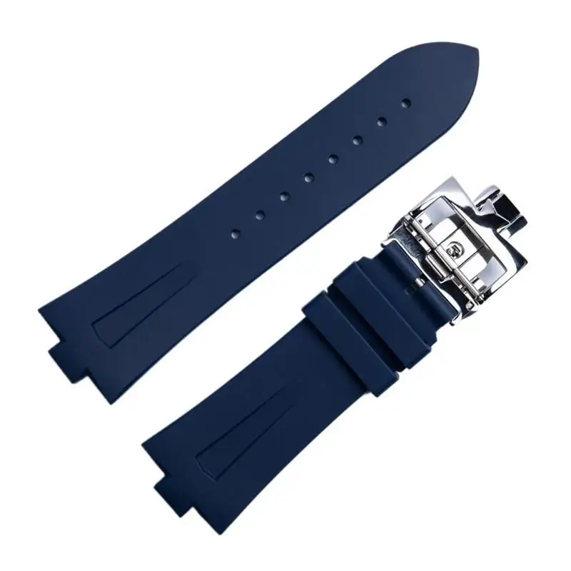 BEFIA 25mm * 8mm Rubber Silicone WatchBand For Vacheron Constantin Overseas Watch Bnad Black Blue Waterproof Sport Strap
BEFIA 25mm * 8mm Rubber Silicone WatchBand For Vacheron Constantin Overseas Watch Bnad Black Blue Waterproof Sport Strap