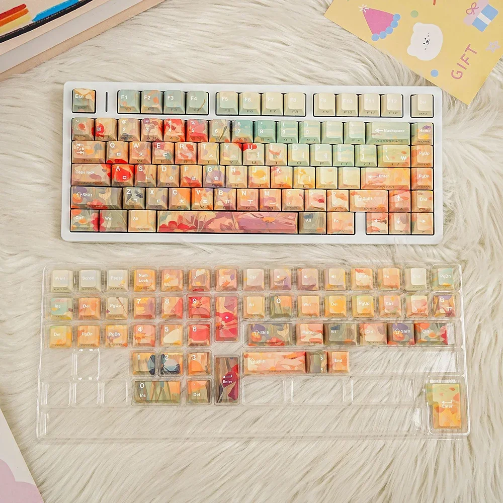 Полупрозрачные колпачки для клавиш из ПБТ, полный набор колпачков для клавиш Rainbow Garden, корейские/русские/немецкие/испанские/французские/японские колпачки для клавиш с двойной гравировкой
Полупрозрачные колпачки для клавиш из ПБТ, полный набор колпачков для клавиш Rainbow Garden, корейские/русские/немецкие/испанские/французские/японские колпачки для клавиш с двойной гравировкой