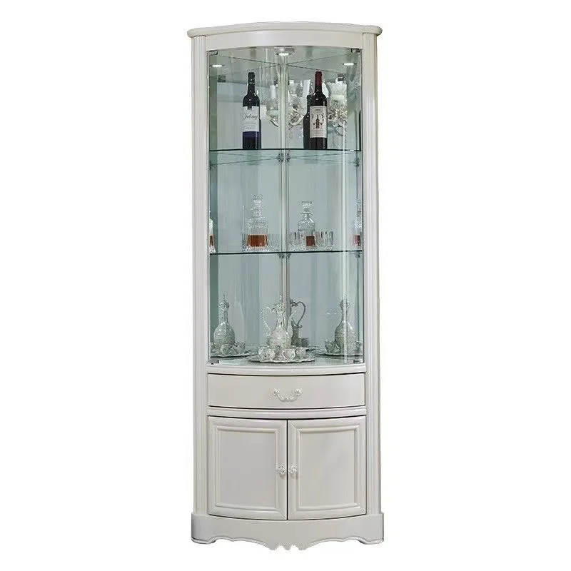 Solid wood corner storage cabinet simple living room double door glass door decorative cabinet
Solid wood corner storage cabinet simple living room double door glass door decorative cabinet