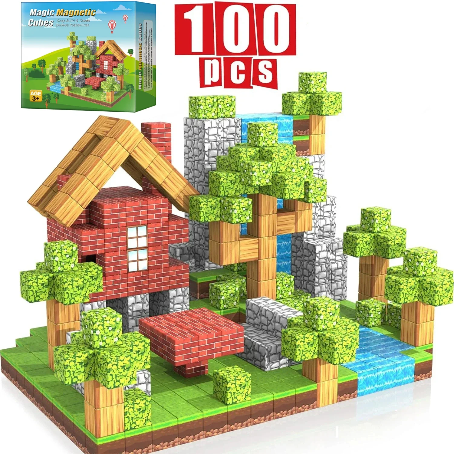 100pcs Magnetic Blocks Toy Build Magnet Set For Boys Girls Stem Montessori Sensory Cubes For Toddlers Gift
100pcs Magnetic Blocks Toy Build Magnet Set For Boys Girls Stem Montessori Sensory Cubes For Toddlers Gift