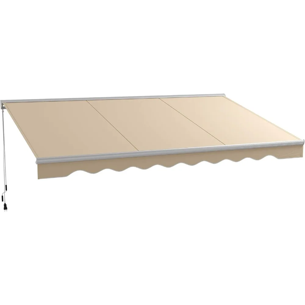 16.5' x 10' Electric Awning with LED Lights, Retractable Awning, UV40+ Sun Shade Shelter with Remote Controller and Crank Handl
16.5' x 10' Electric Awning with LED Lights, Retractable Awning, UV40+ Sun Shade Shelter with Remote Controller and Crank Handl
