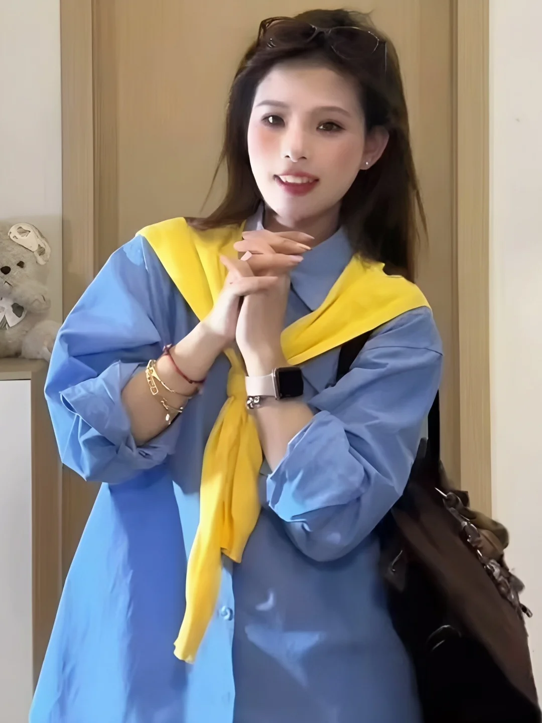 Korean Style Yellow Knitted Shawl Lightweight Outerwear Shoulder Wrap Scarf Women's Fashion Accessory Spring Autumn Season
Korean Style Yellow Knitted Shawl Lightweight Outerwear Shoulder Wrap Scarf Women's Fashion Accessory Spring Autumn Season