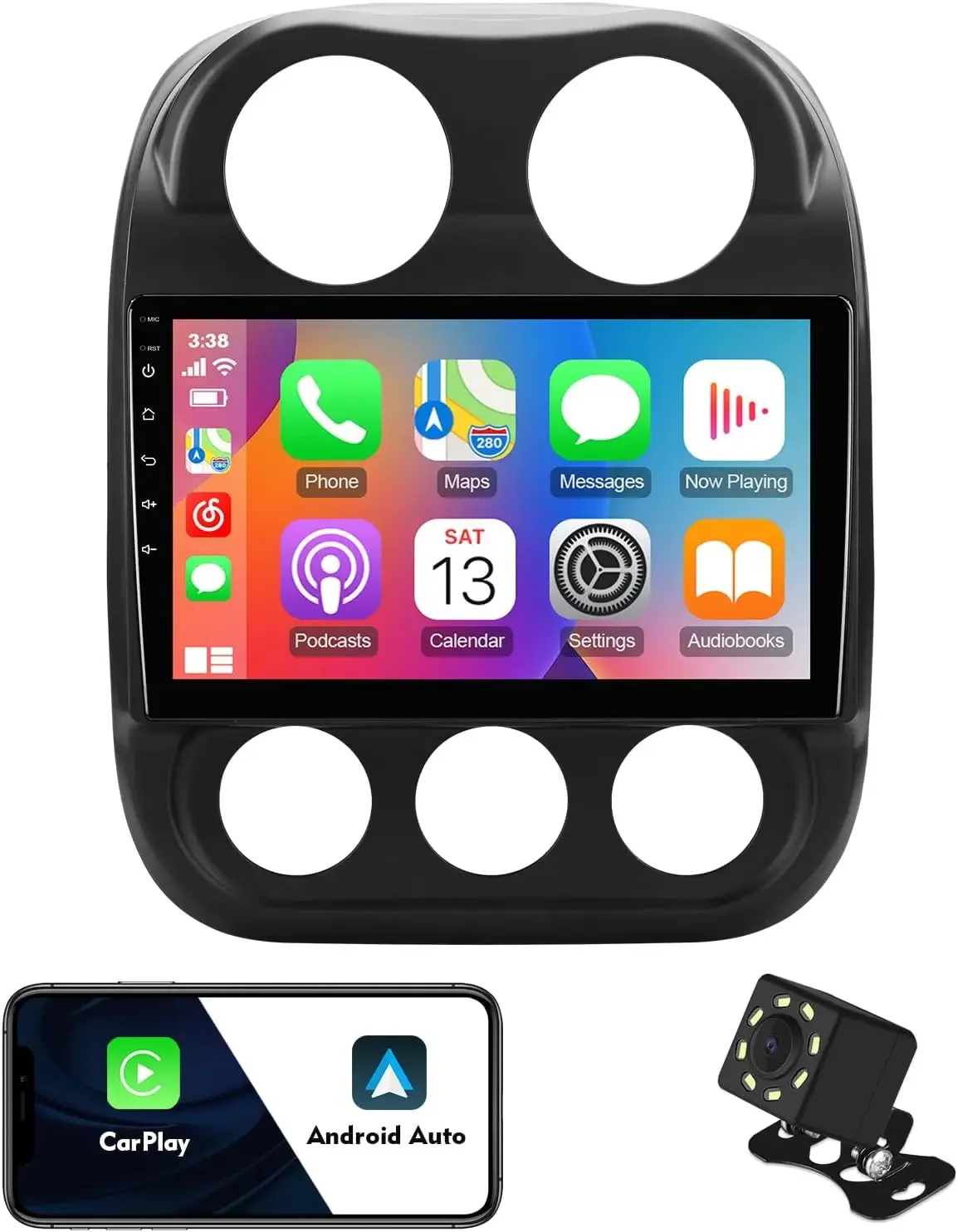 10inches Android 13 Car Stereo for Jeep Compass/Patriot 2010-2016 IPS Touchscreen Screen Car Radio with Carplay & Android Auto
10inches Android 13 Car Stereo for Jeep Compass/Patriot 2010-2016 IPS Touchscreen Screen Car Radio with Carplay & Android Auto