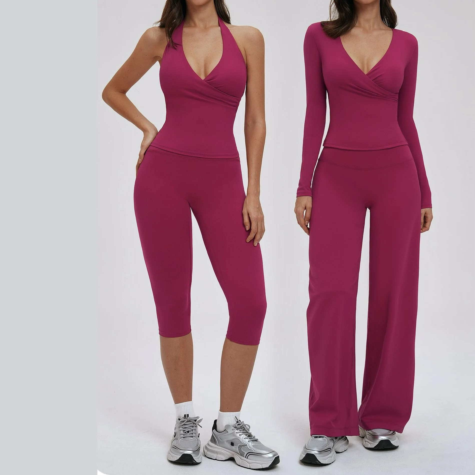 Спортивный костюм Ningyu, 2 предмета: сексуальный комплект для йоги, женская спортивная одежда, комплект для тренировок, топ с длинным рукавом, спортивный бюстгальтер, леггинсы с высокой талией.
Спортивный костюм Ningyu, 2 предмета: сексуальный комплект для йоги, женская спортивная одежда, комплект для тренировок, топ с длинным рукавом, спортивный бюстгальтер, леггинсы с высокой талией.