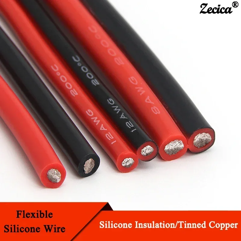 1/5/10m Flexible Silicone Wire 30 28 26 24 22 20 18 16 14 12 10 8AWG Tinned Copper Wires Automotive Led lamp Soft Electric Cable
1/5/10m Flexible Silicone Wire 30 28 26 24 22 20 18 16 14 12 10 8AWG Tinned Copper Wires Automotive Led lamp Soft Electric Cable
