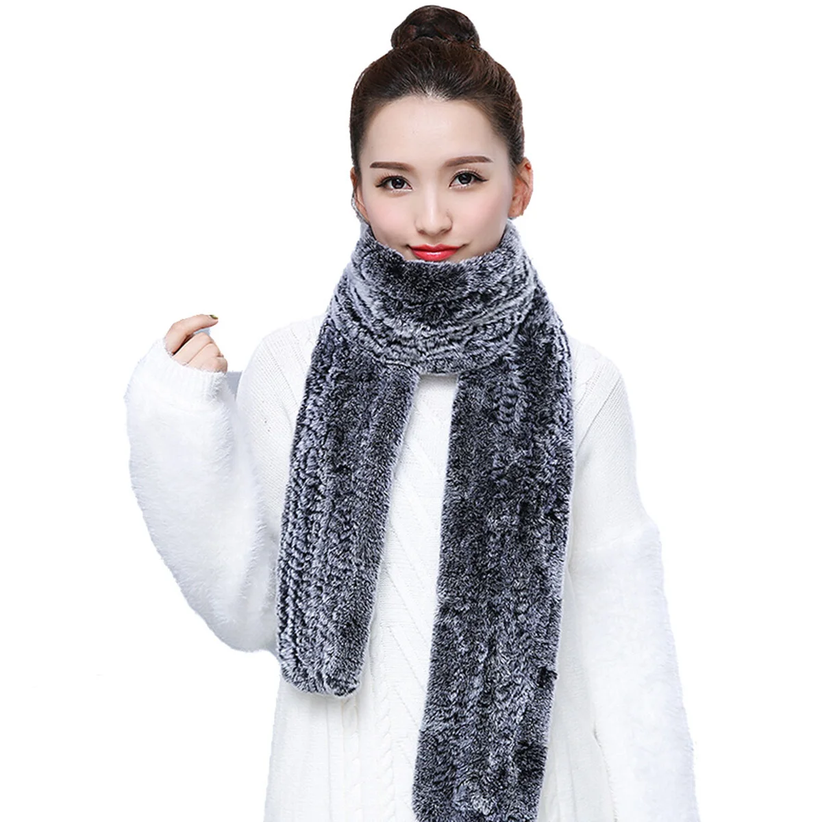 Шарф из натурального кроличьего меха, Лидер продаж, утолщенный мягкий пушистый шарф для шеи, зимние аксессуары, шарф из натурального кроличьего меха для России
Шарф из натурального кроличьего меха, Лидер продаж, утолщенный мягкий пушистый шарф для шеи, зимние аксессуары, шарф из натурального кроличьего меха для России