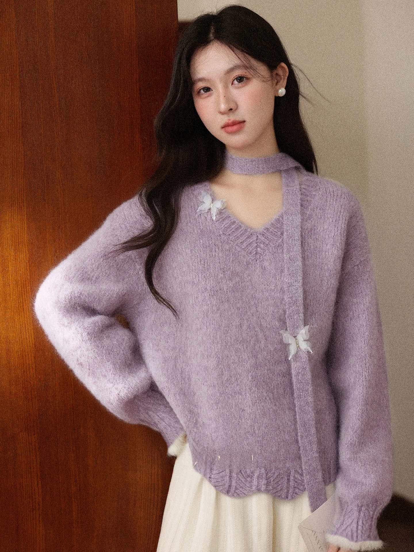 Женский вязаный свитер Lu South Deer Purple V-ne, свободный повседневный крой, с длинными рукавами, удобный для ежедневной носки
Женский вязаный свитер Lu South Deer Purple V-ne, свободный повседневный крой, с длинными рукавами, удобный для ежедневной носки