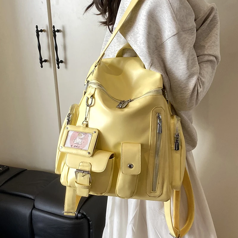 Гуанчжоу, высококачественная сумка, модный женский рюкзак с несколькими карманами, универсальная студенческая школьная сумка, дорожная сумка на плечо для прогулок
Гуанчжоу, высококачественная сумка, модный женский рюкзак с несколькими карманами, универсальная студенческая школьная сумка, дорожная сумка на плечо для прогулок