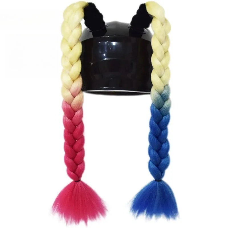 Helmet Decorative Braids, Motorcycle Helmet Dreadlocks, Fried Dough Twists, 2 Colored Ponytail Helmet Decorations
Helmet Decorative Braids, Motorcycle Helmet Dreadlocks, Fried Dough Twists, 2 Colored Ponytail Helmet Decorations