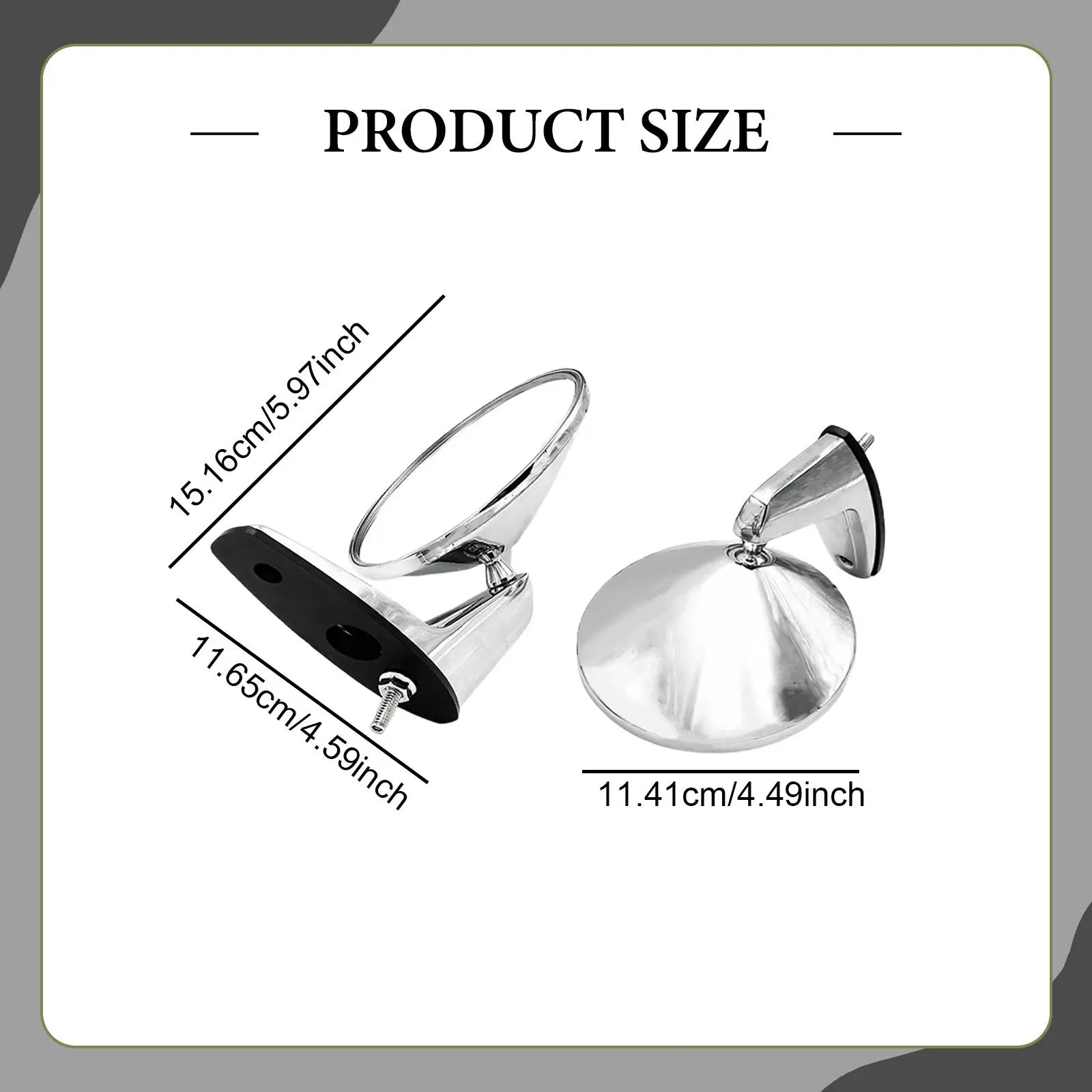 Silver Car Door Side Mirror Zinc Alloy Exterior Rearview Mirror for Belvedere Fury III GTX Automotive Accessories 2802834
Silver Car Door Side Mirror Zinc Alloy Exterior Rearview Mirror for Belvedere Fury III GTX Automotive Accessories 2802834