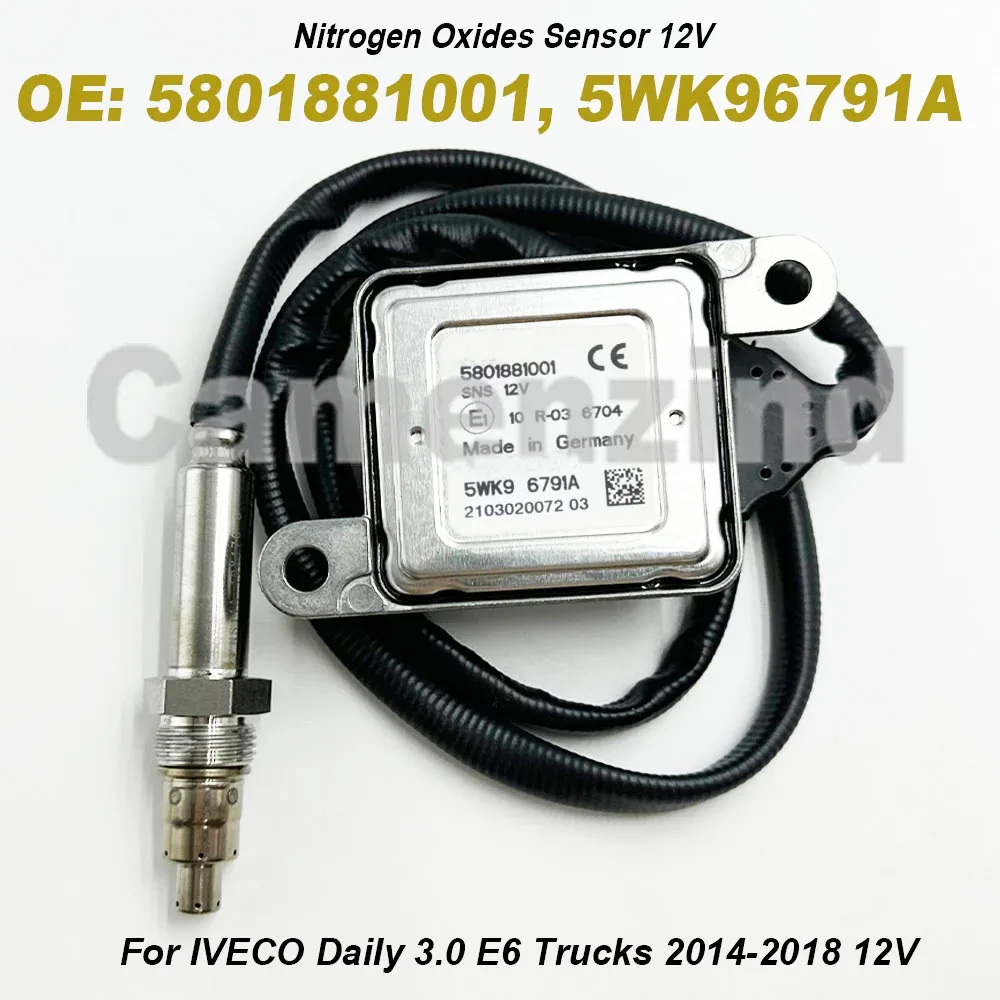 NEW Nitrogen Oxides Sensor NOX Sensor 5801881001 5WK96791A 5WK9 6791A For IVECO Daily 3.0 E6 Trucks 2014-2018 12V high quality
NEW Nitrogen Oxides Sensor NOX Sensor 5801881001 5WK96791A 5WK9 6791A For IVECO Daily 3.0 E6 Trucks 2014-2018 12V high quality