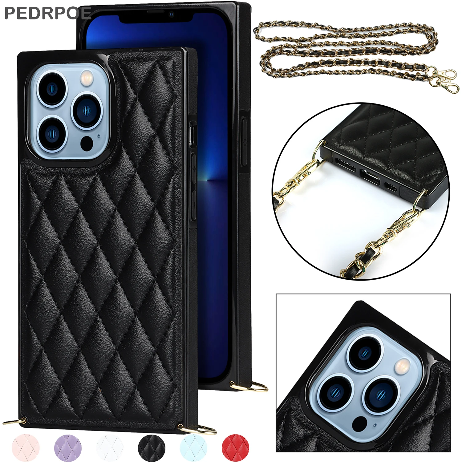 Leather Diamond lattice Phone Cover For iPhone 13 Pro Max 12 Mini 11 XS Max XR X 7 8 6s Plus SE Backpack Lanyard Protection Case
Leather Diamond lattice Phone Cover For iPhone 13 Pro Max 12 Mini 11 XS Max XR X 7 8 6s Plus SE Backpack Lanyard Protection Case