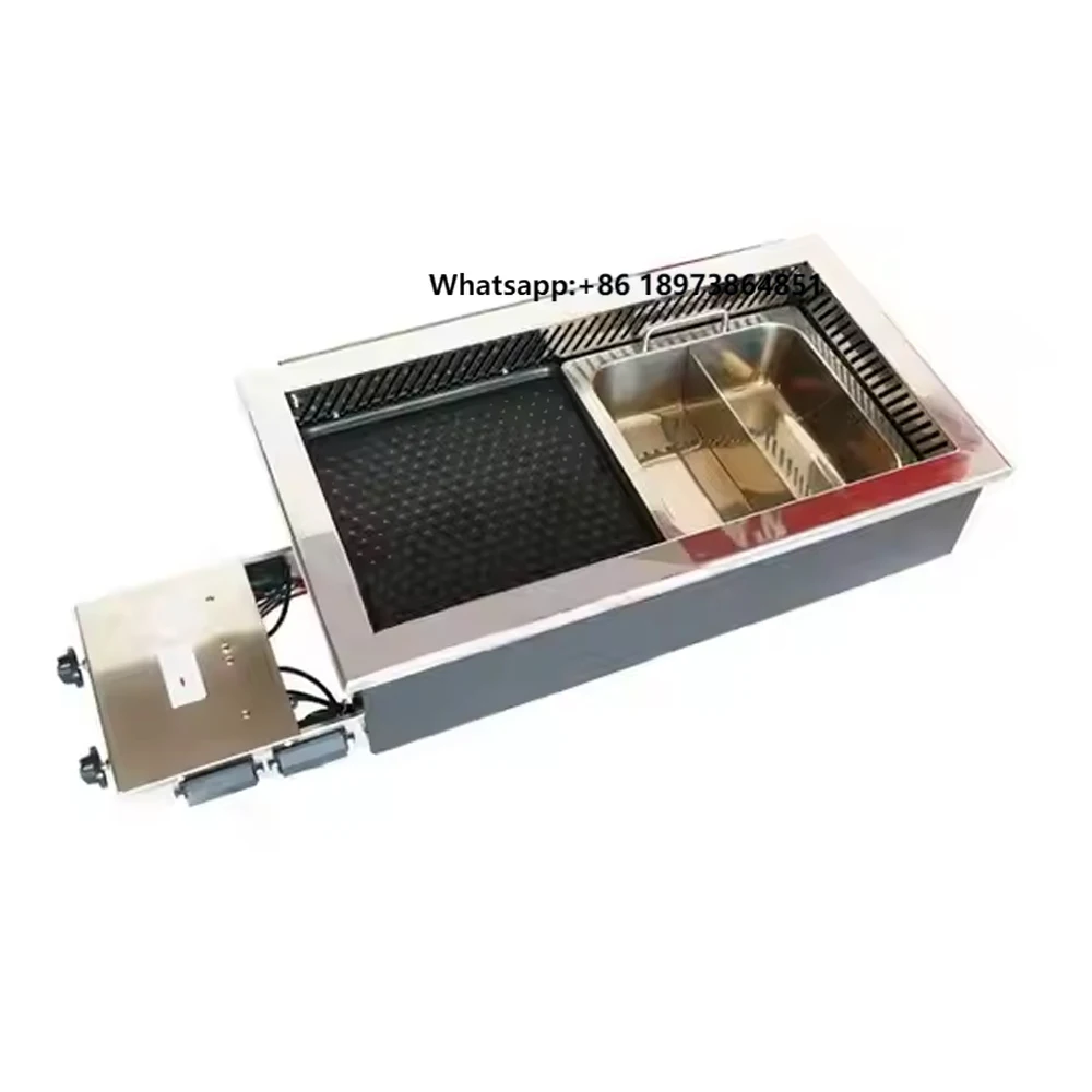 2 in 1 655MM Korean Gas Grill Smokeless Bbq Grill Indoor Table Top Embedded Hot Pot Bbq Grills 
2 in 1 655MM Korean Gas Grill Smokeless Bbq Grill Indoor Table Top Embedded Hot Pot Bbq Grills