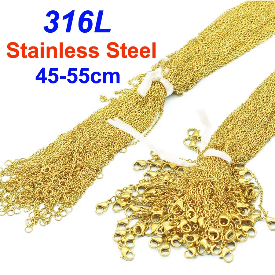 100pcs/lot Never Fade 40-55cm Cable Link Rolo O Chain 316L Stainless Steel Necklace Chains Wholesale Women Handcraft DIY Jewelry
100pcs/lot Never Fade 40-55cm Cable Link Rolo O Chain 316L Stainless Steel Necklace Chains Wholesale Women Handcraft DIY Jewelry