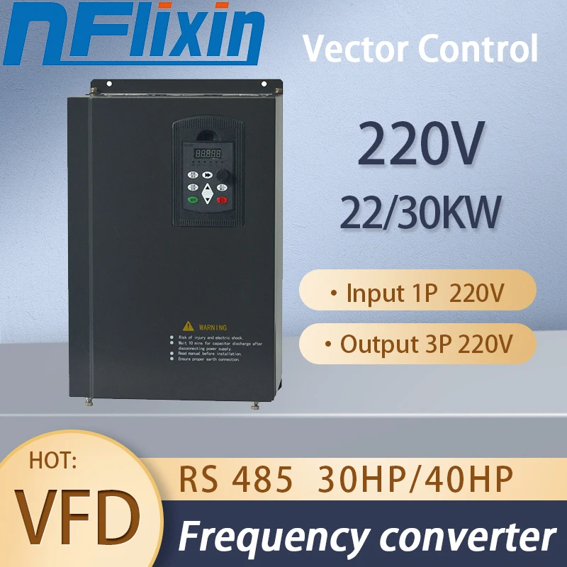 220V 1P to 3P Economical VFD Variable Frequency Drive Converter Inverter 22KW/30KW Motor Speed Controller
220V 1P to 3P Economical VFD Variable Frequency Drive Converter Inverter 22KW/30KW Motor Speed Controller
