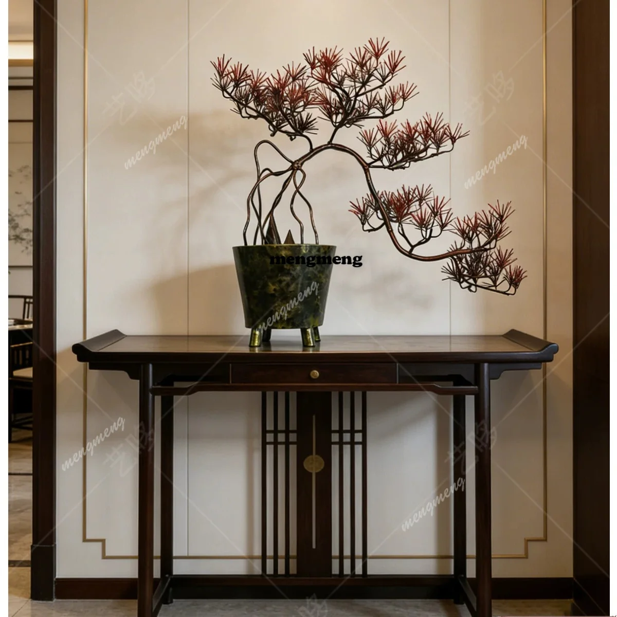New Chinese wrought iron imitation welcome pine potted plant ornament living room entrance front desk floor sculpture crafts
New Chinese wrought iron imitation welcome pine potted plant ornament living room entrance front desk floor sculpture crafts