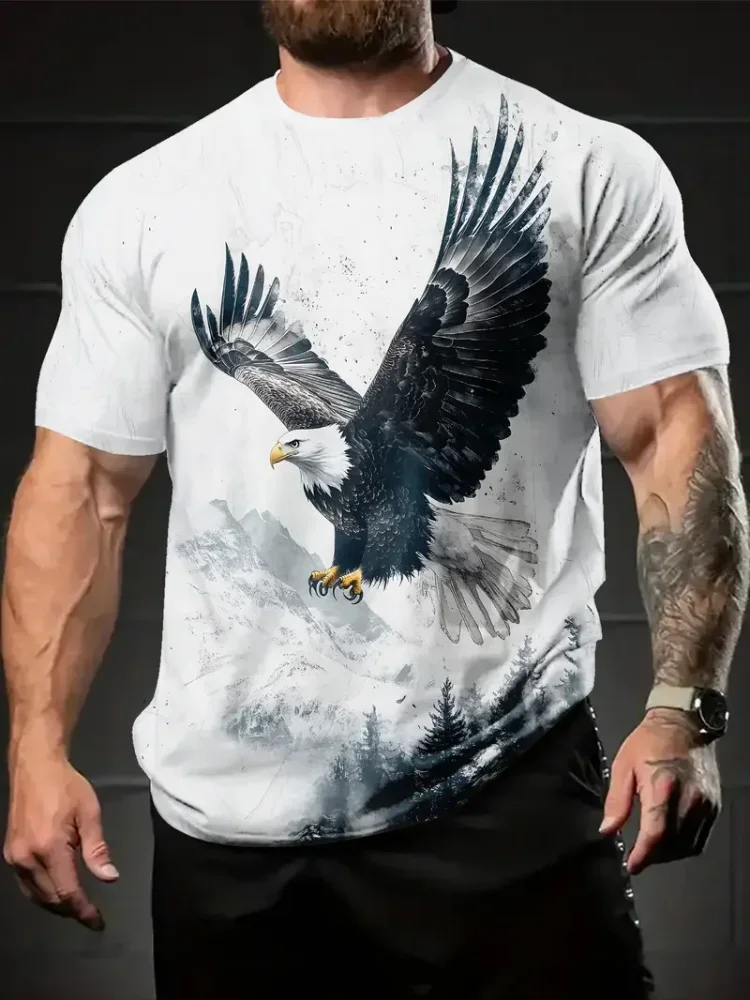 Fashion Eagle Graphic T-Shirt Summer Personalized Casual Oversized T-shirt Animal Men Round Neck Short Sleeve
Fashion Eagle Graphic T-Shirt Summer Personalized Casual Oversized T-shirt Animal Men Round Neck Short Sleeve