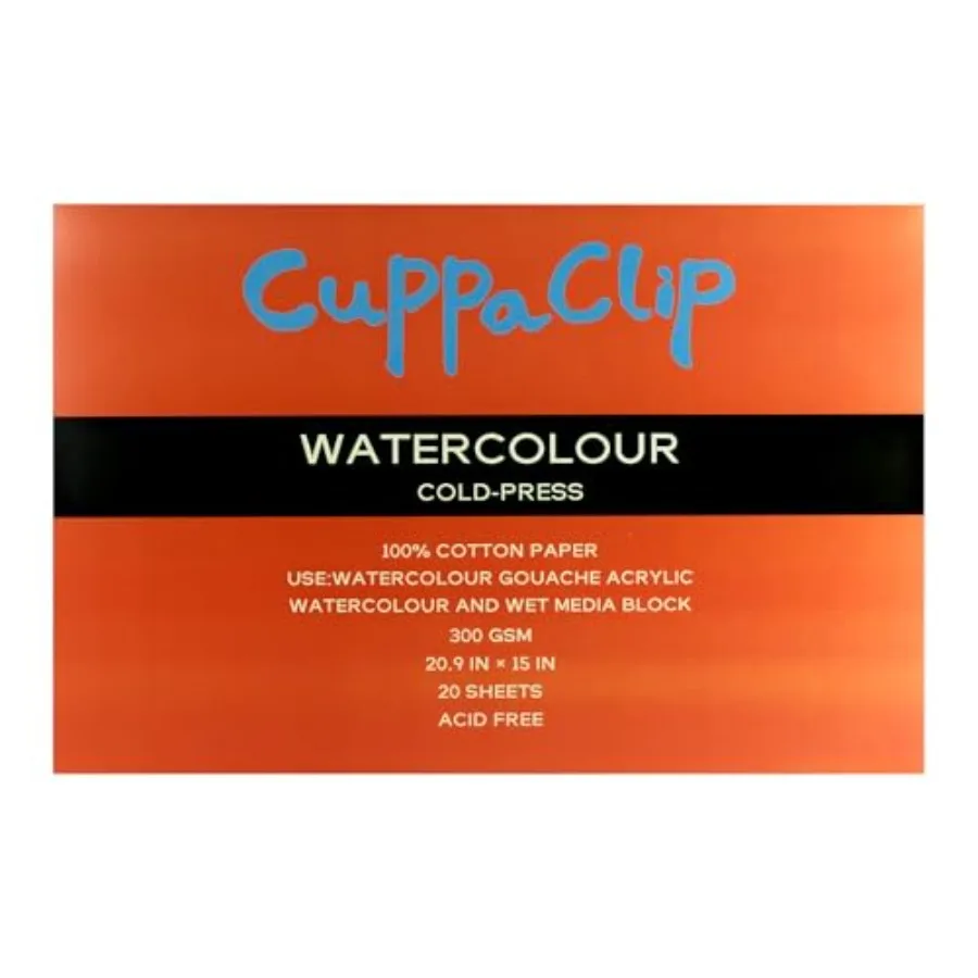 Watercolor Paper Block Pure Cotton Art Paper Pad 300GSM 140LB Acid-Free 20 Sheets Watercolor Art Supplies
Watercolor Paper Block Pure Cotton Art Paper Pad 300GSM 140LB Acid-Free 20 Sheets Watercolor Art Supplies